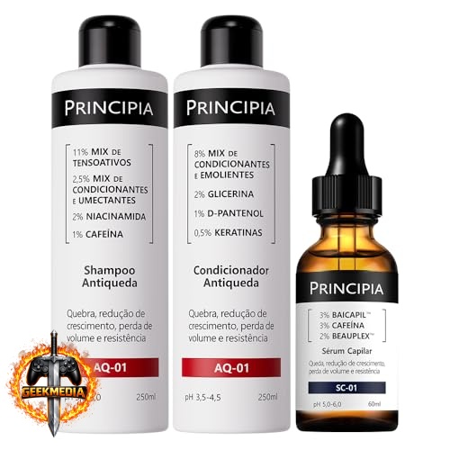 Principia Kit Antiqueda Trio Shampoo  Condicionador  Sérum Capilar