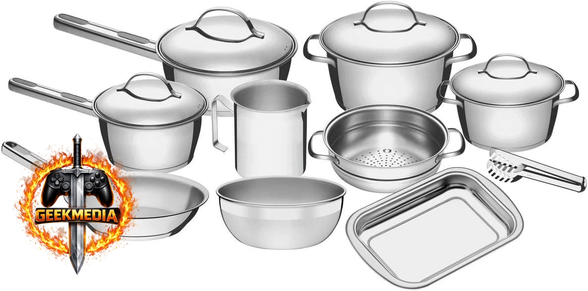 Conjunto de Panelas 10 Peças Allegra Aço Inox - Tramontina