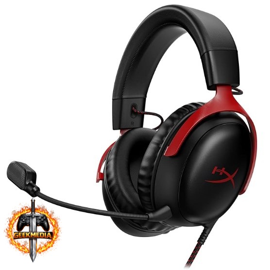 Headset Gamer HyperX Cloud III Vermelho e Preto