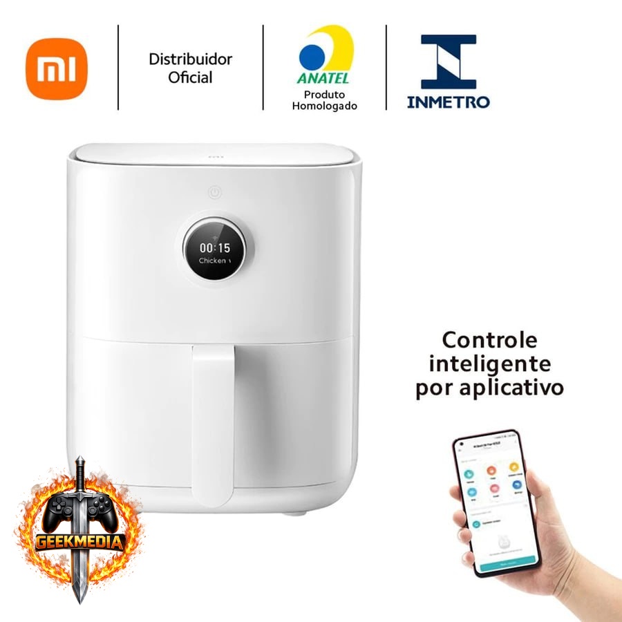 Air Fryer Inteligente Xiaomi 3,5L 1500W 7 Funções