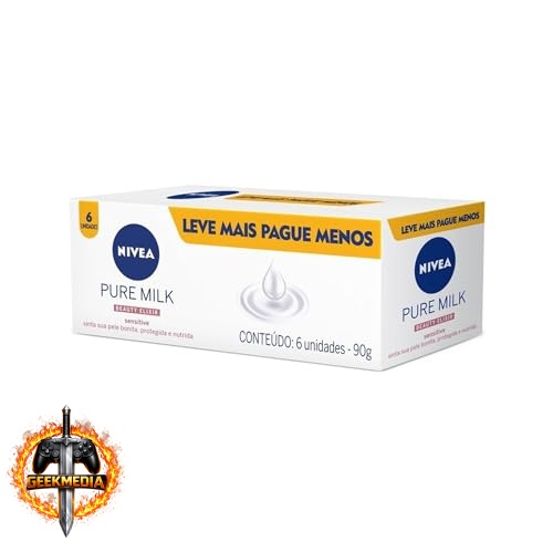 Nivea Sabonete em Barra Pure Milk Sensitive 6x90g