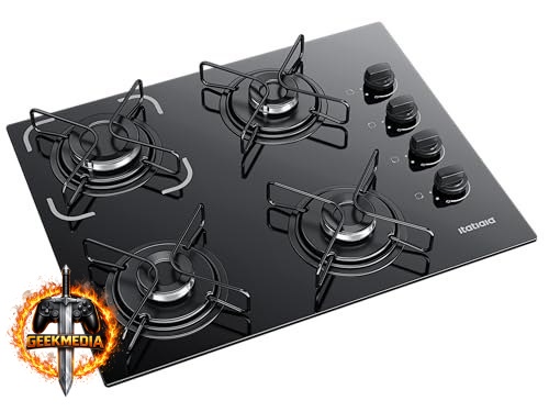 Cooktop 4 Bocas Itatiaia Essencial Vidro Temperado Preto Bivolt