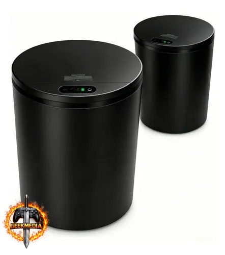 Lixeira Inteligente Automática com Sensor 16L Preta