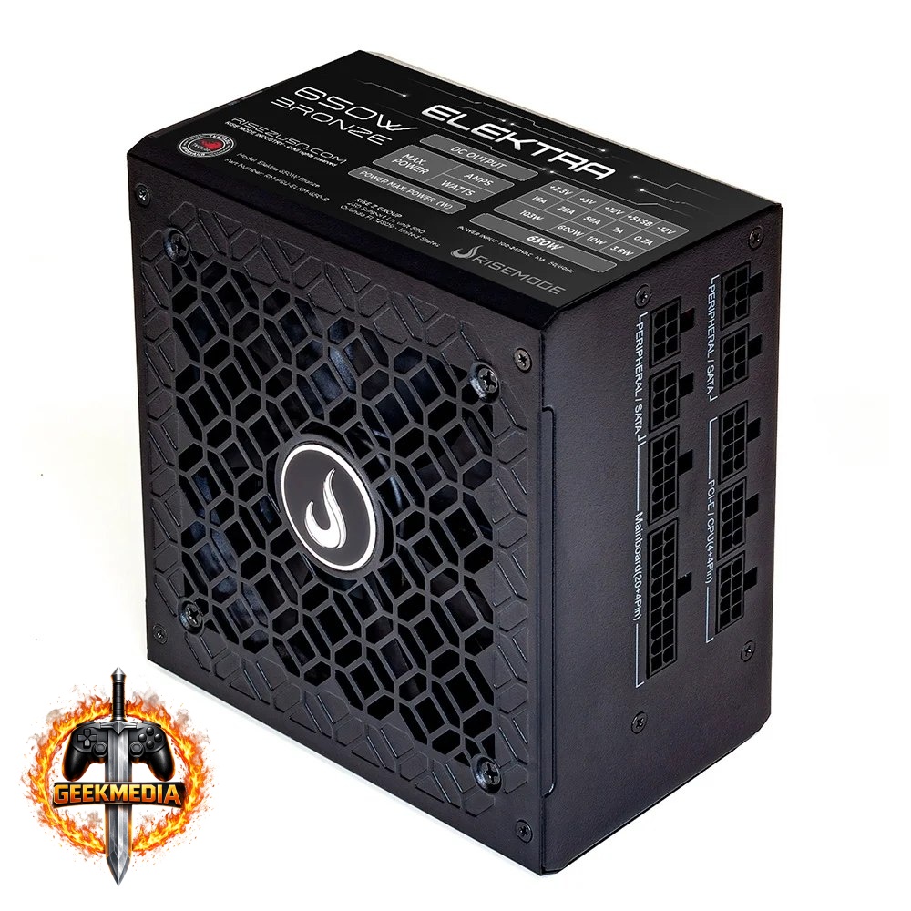 Fonte Gamer Rise Mode Elektra, 650W, Bronze, Full Modular