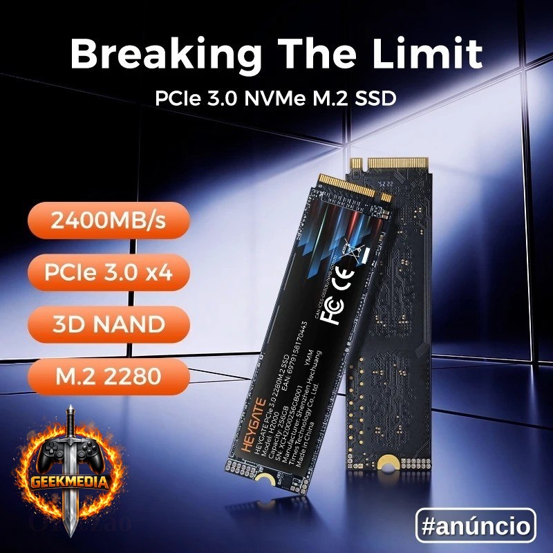 SSD NVMe Heygate 512GB Gen3 2000MB/s
