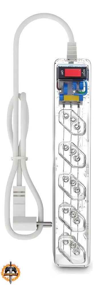 Filtro de Linha com DPS 5 Tomadas Lcf Transparente