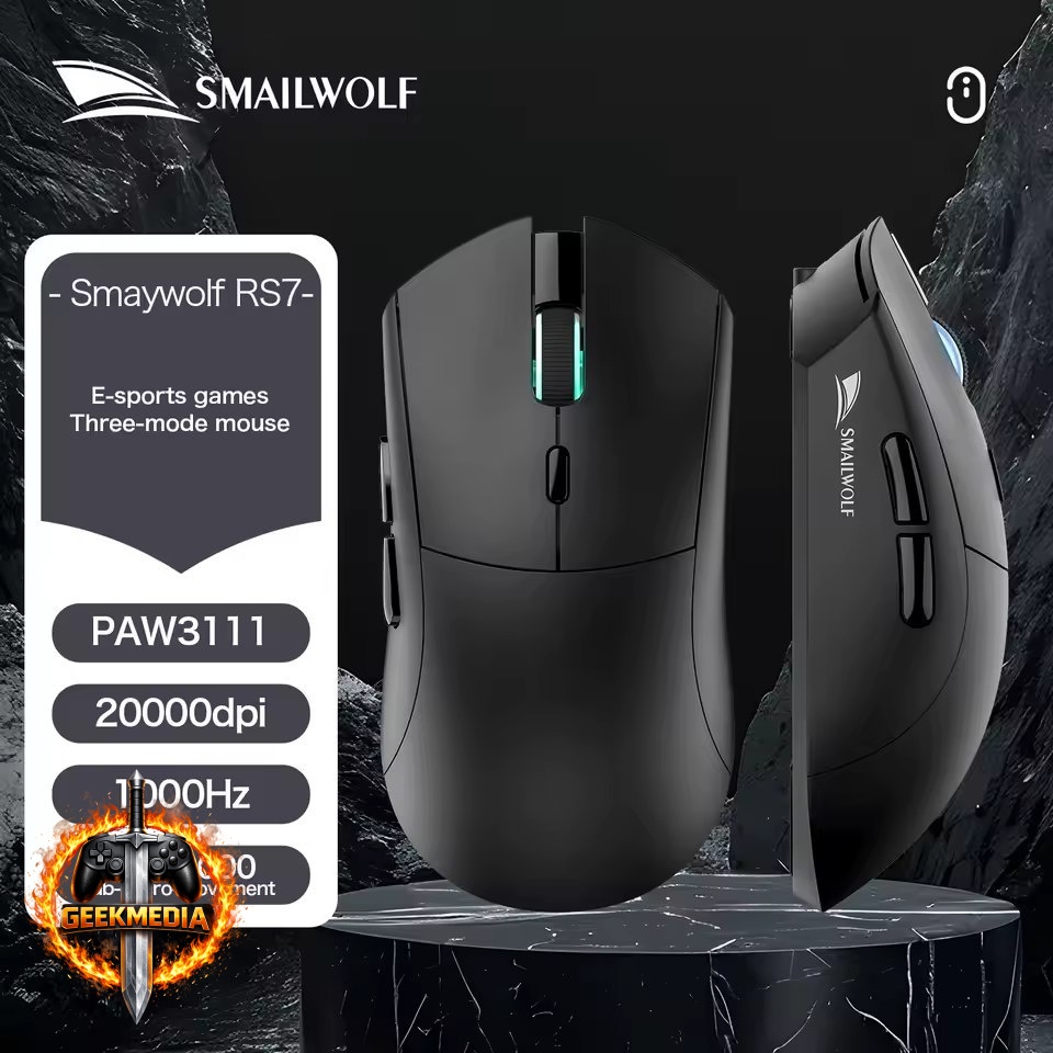 Mouse Gamer Sem Fio Smailwolf RS7 Sensor PAW3311
