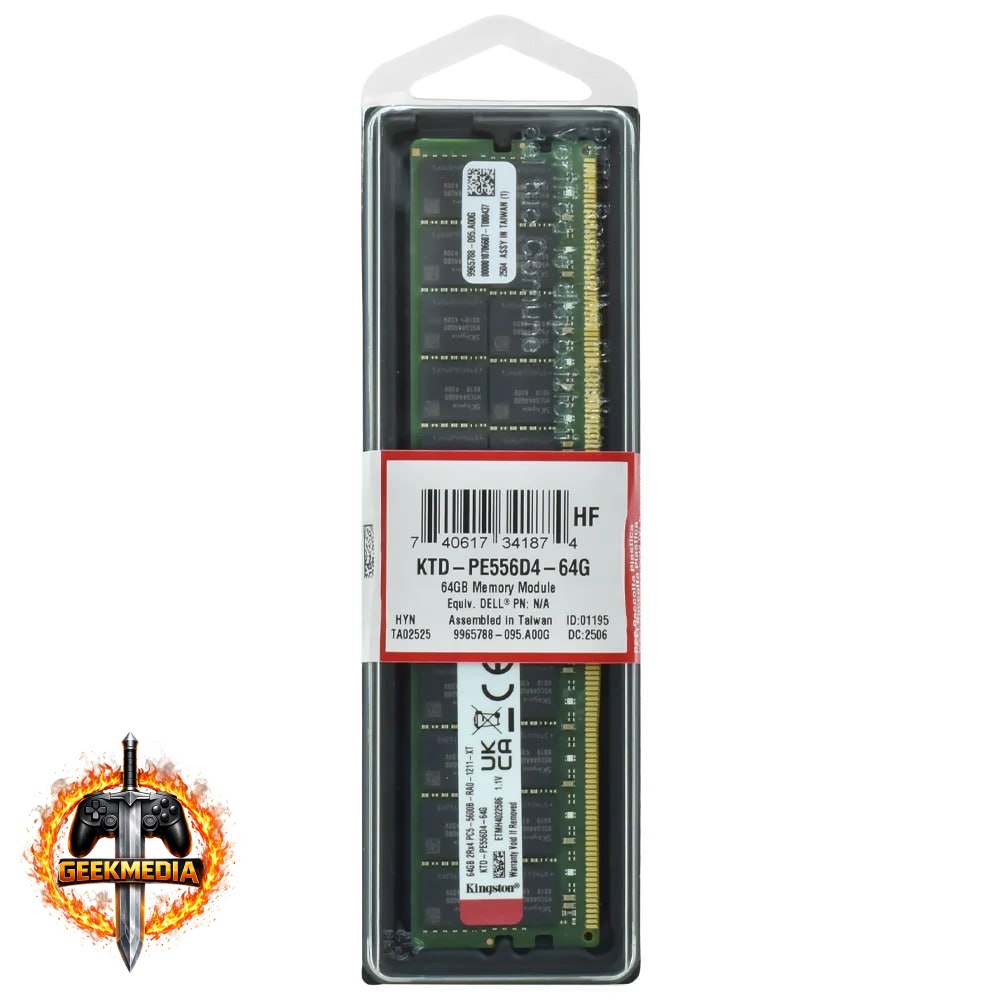 Memória RAM Kingston ECC 2Rx4 DDR5 64GB 5600MHz