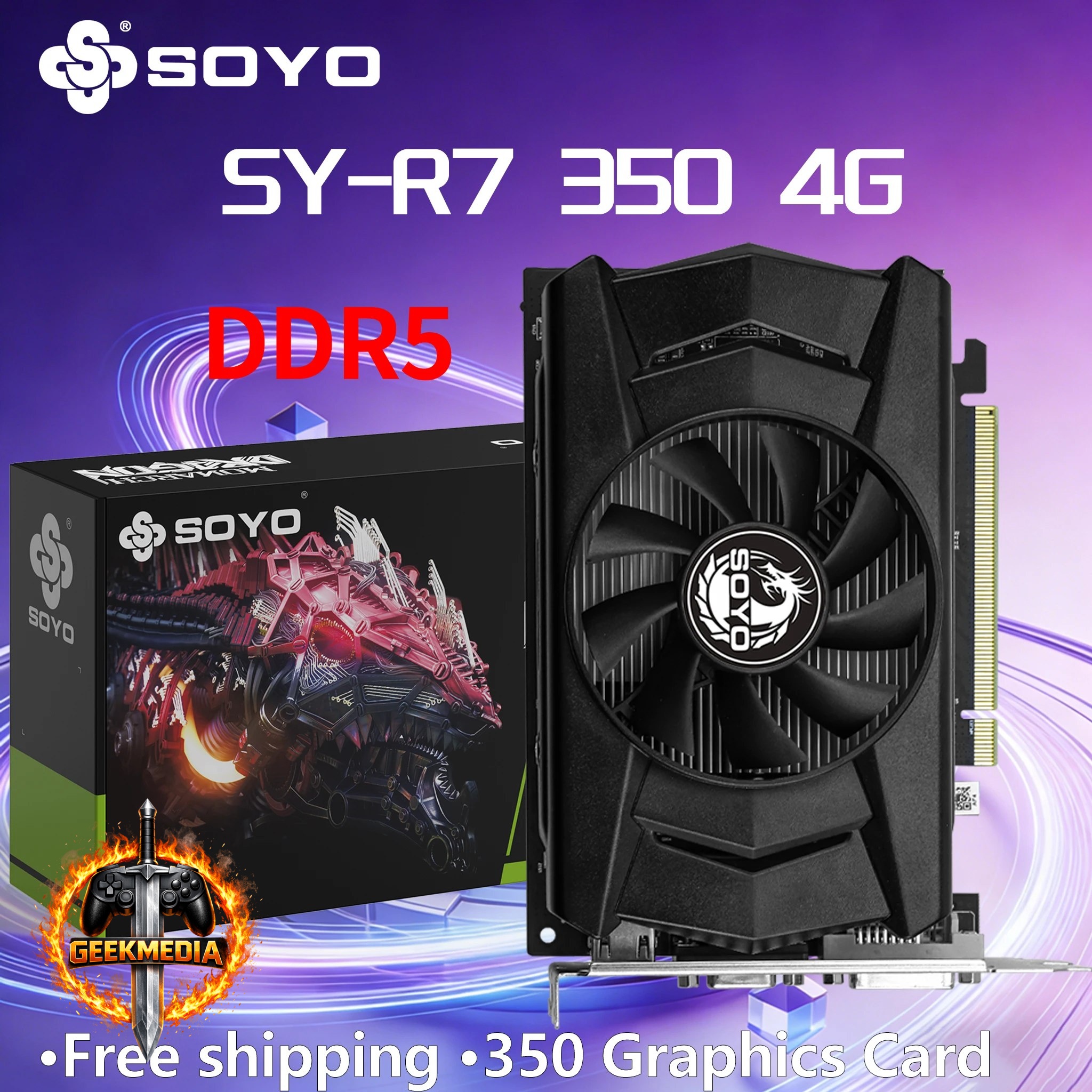 Placa de Vídeo AMD Radeon R7 350 4GB Soyo