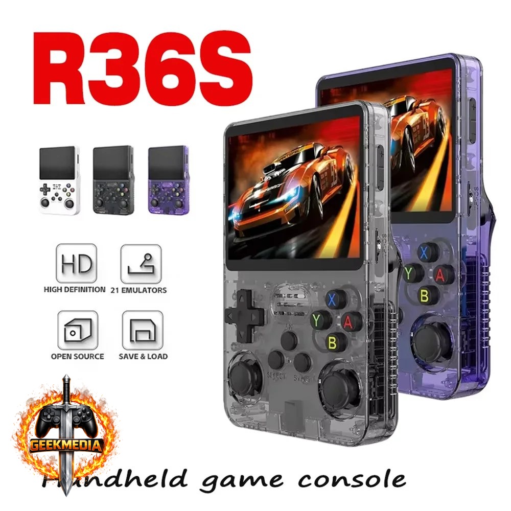 Console Portátil R36s 64GB Tela IPS