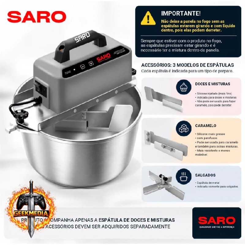 Panela Misturadeira Automática 10L Saro Bivolt