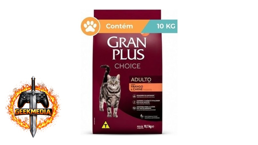 Ração Gran Plus Choice Frango Carne Gatos Adultos 10,1kg