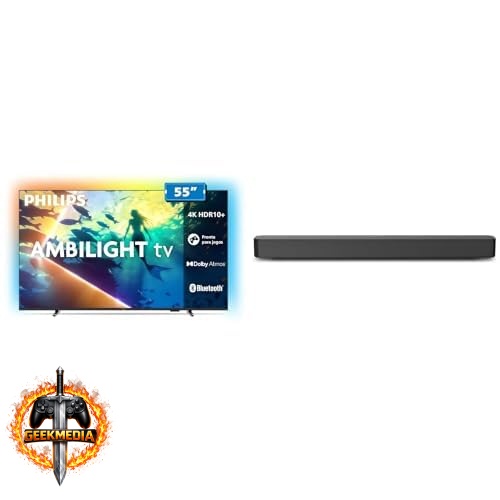 Philips Smart TV Ambilight 55" 4K 55PUG8100/78  Soundbar TAB4000