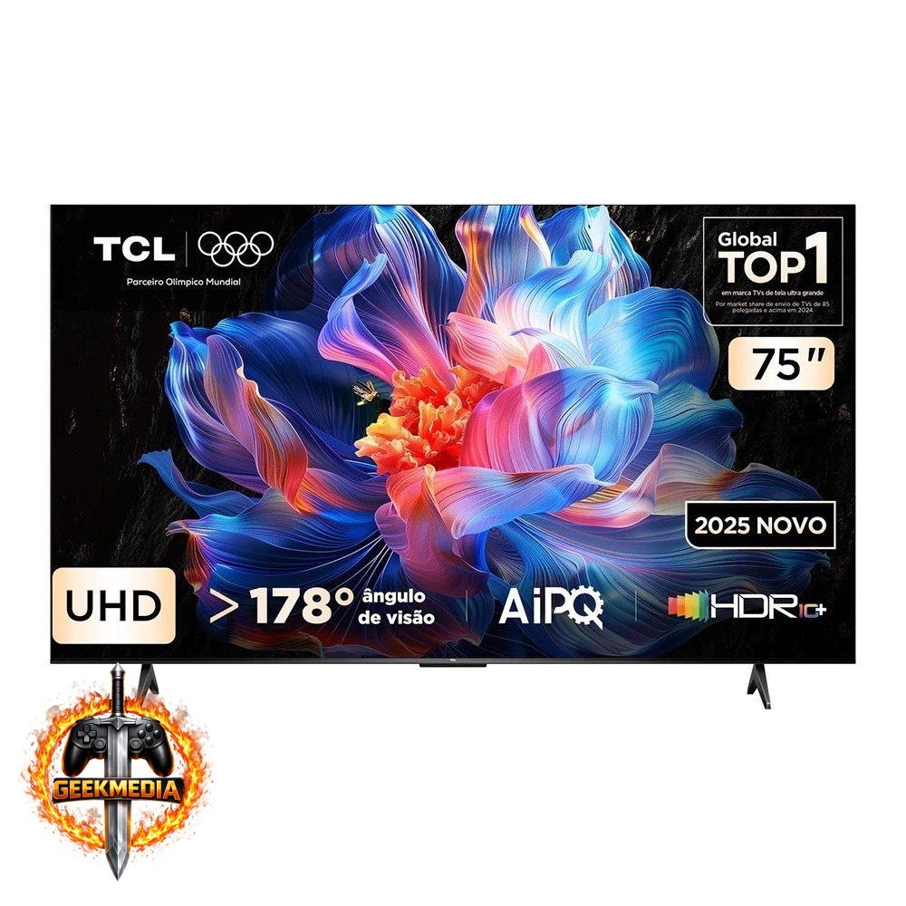 Smart TV TCL 75 Polegadas 4K Google TV HDR10