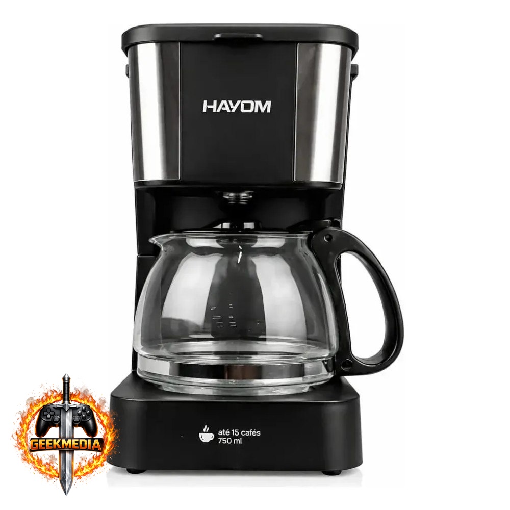 Cafeteira Elétrica Hayom Duo Home 750ml Preta 220V