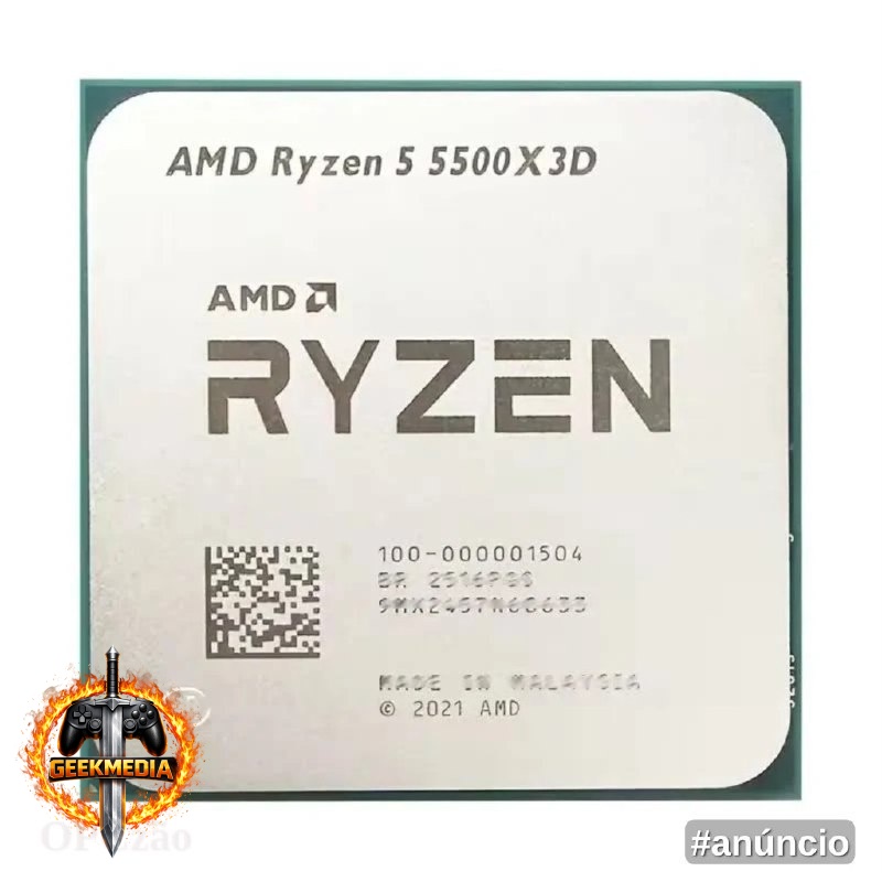 Processador AMD Ryzen 5 5500X3D 4.0GHz 96MB Cache AM4