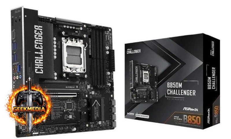 Placa-Mãe ASRock B850M Challenger AM5 DDR5 Micro ATX