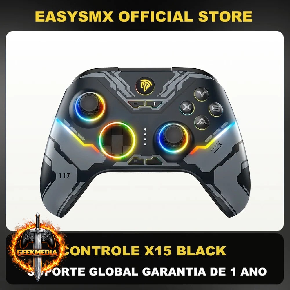 Controle Sem Fio EasySMX X15 Hall Effect