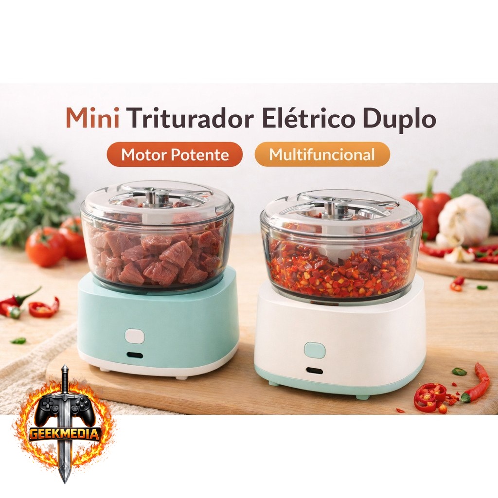 Mini Processador de Alimentos Elétrico 350ml