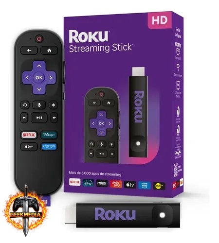 Roku Streaming Stick 4K 2025 com Controle por Voz