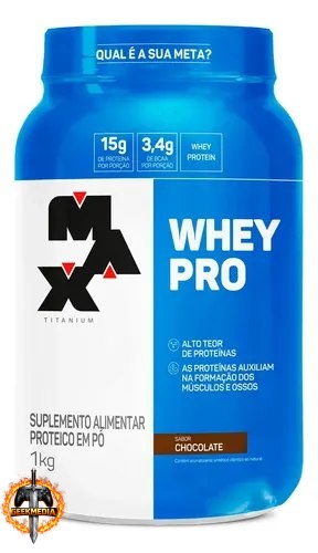Whey Protein Pro Max Titanium 1kg Sabor Chocolate