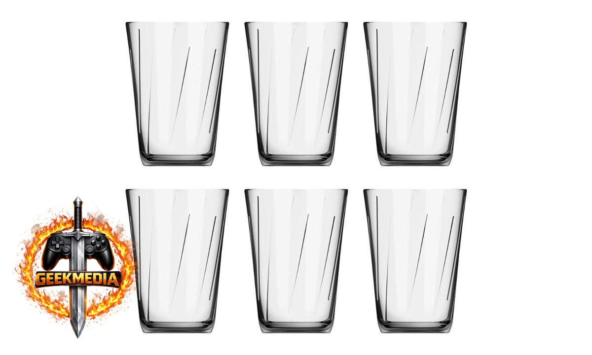 Conjunto 6 Copos de Vidro 190ml Nadir