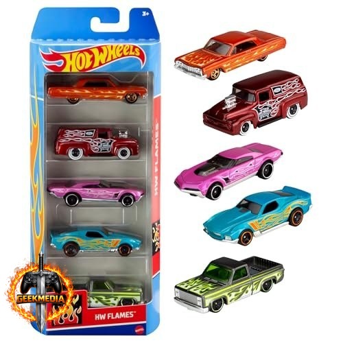 Pacote 5 Carros Sortidos Hot Wheels