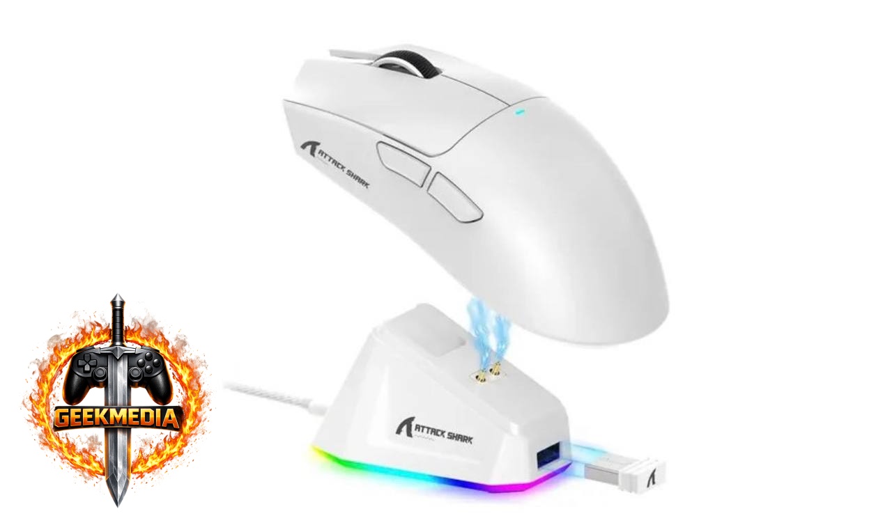 Mouse Gamer Sem Fio Attack Shark X11 Paw3311 Branco