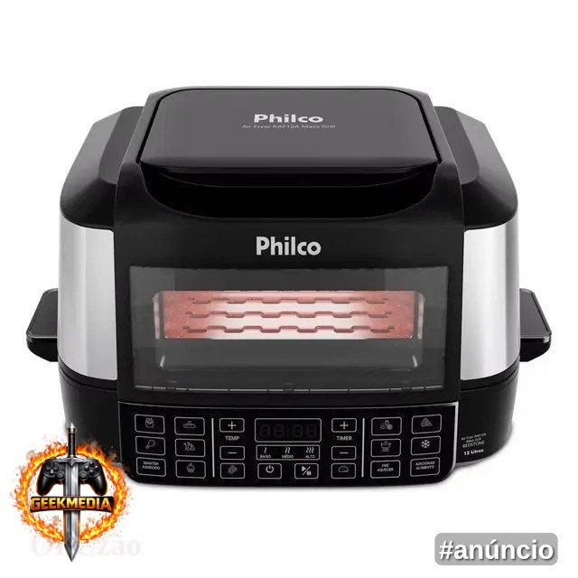 Fritadeira Elétrica Air Fryer Philco PAF12A 12L Preta 220V