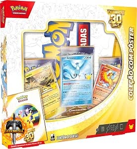 Box Pokémon TCG Coleção 30 Anos com Pôster