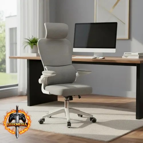 Cadeira Escritório Ergonômica Python Fly B07 Cinza