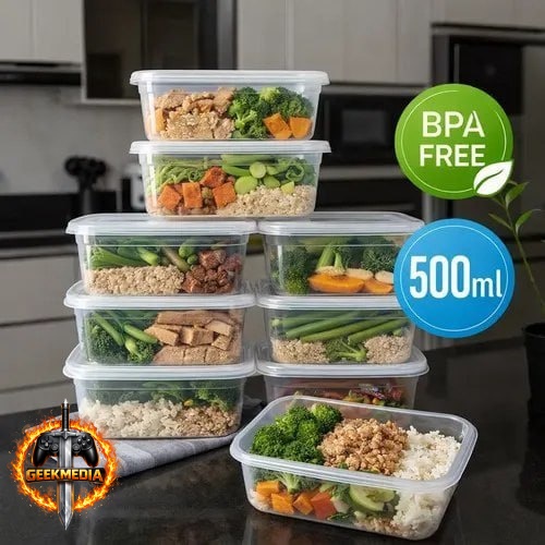 Kit 10 Potes Transparentes 500ml BPA Free