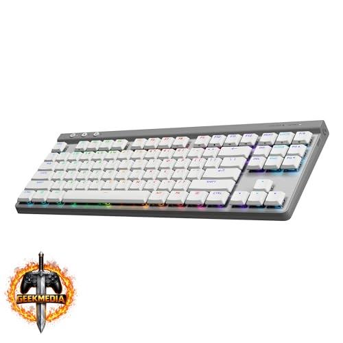 Teclado Mecânico Gamer Sem Fio Logitech G515 TKL Branco
