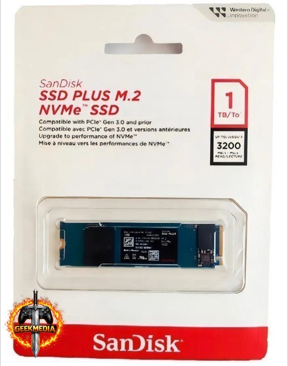 SSD NVMe M.2 1TB Sandisk Plus 2280