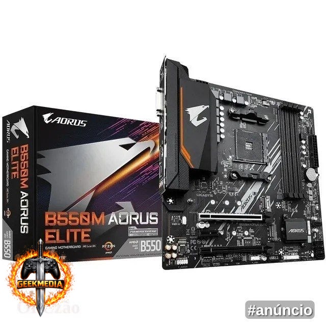 Placa de Vídeo Gigabyte B550M Aorus Elite AM4 DDR4