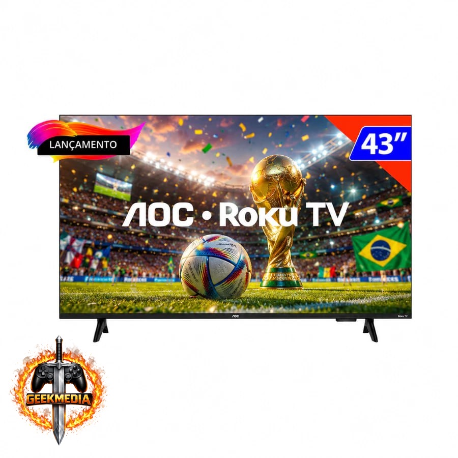Smart TV AOC Roku 43" HD Wi-Fi 43S5155/78G