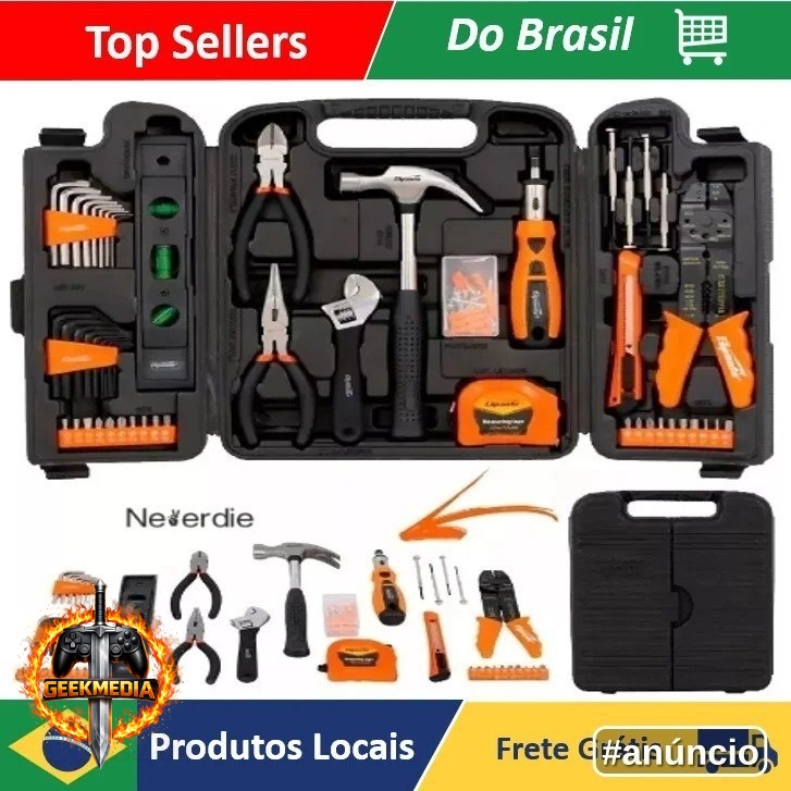 Jogo De Ferramentas Kit 129 Peças