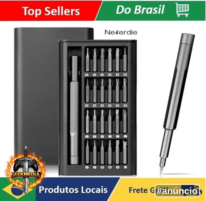 Kit Jogo Ferramenta Chave Magnética Precisão 24 Peças