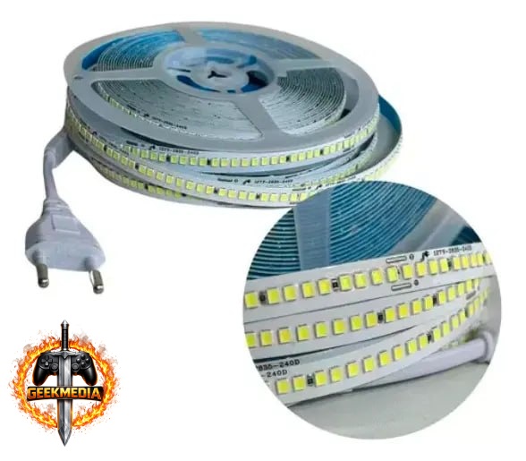 Fita de LED 220V Branco Quente 24W IP44