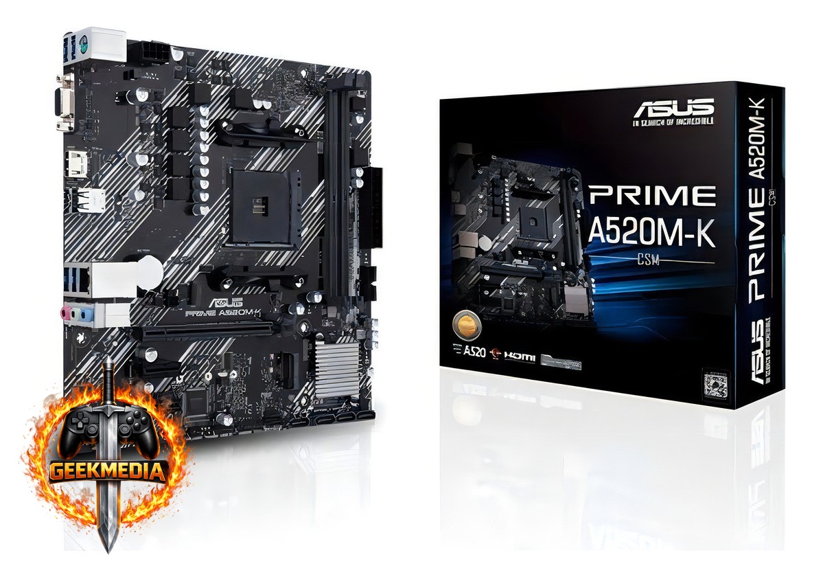 Placa-mãe Asus Prime A520M-K AM4 mATX