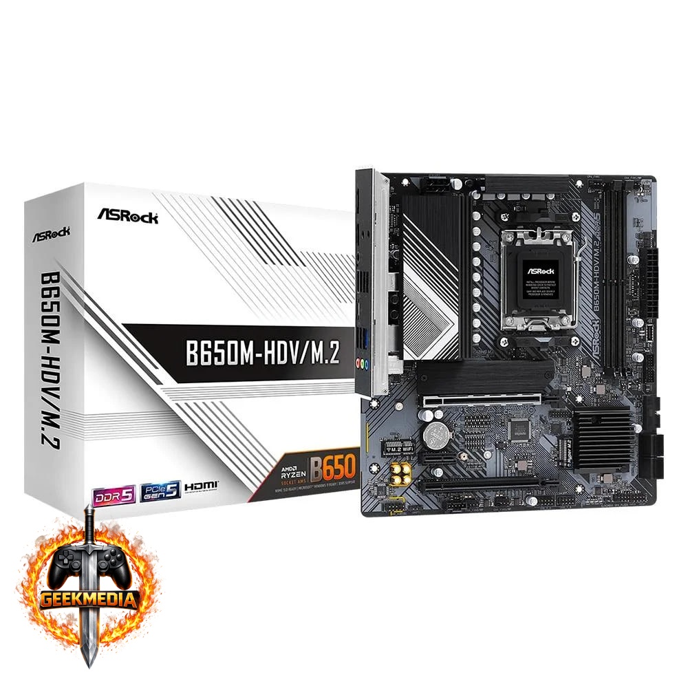 Placa-Mãe ASRock B650M-HDV/M.2 AMD B650 mATX DDR5