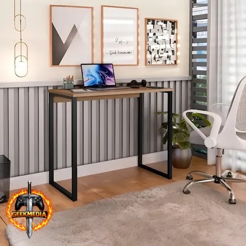 Escrivaninha Industrial Mesa de Estudo em Aço e MDF
