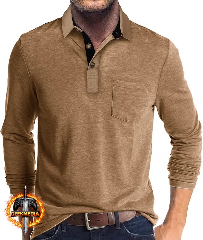Camisa Polo Masculina Casual de Algodão