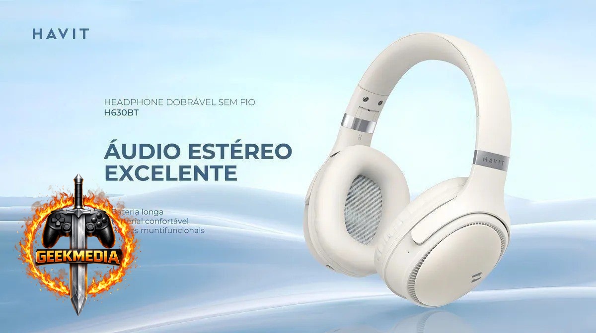 Headphone Havit H630bt Bluetooth 5.3 On-ear 55h Bege