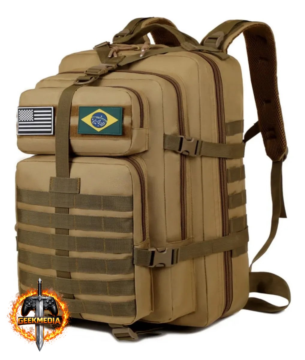 Mochila Tática Impermeável Militar Reforçada 50L
