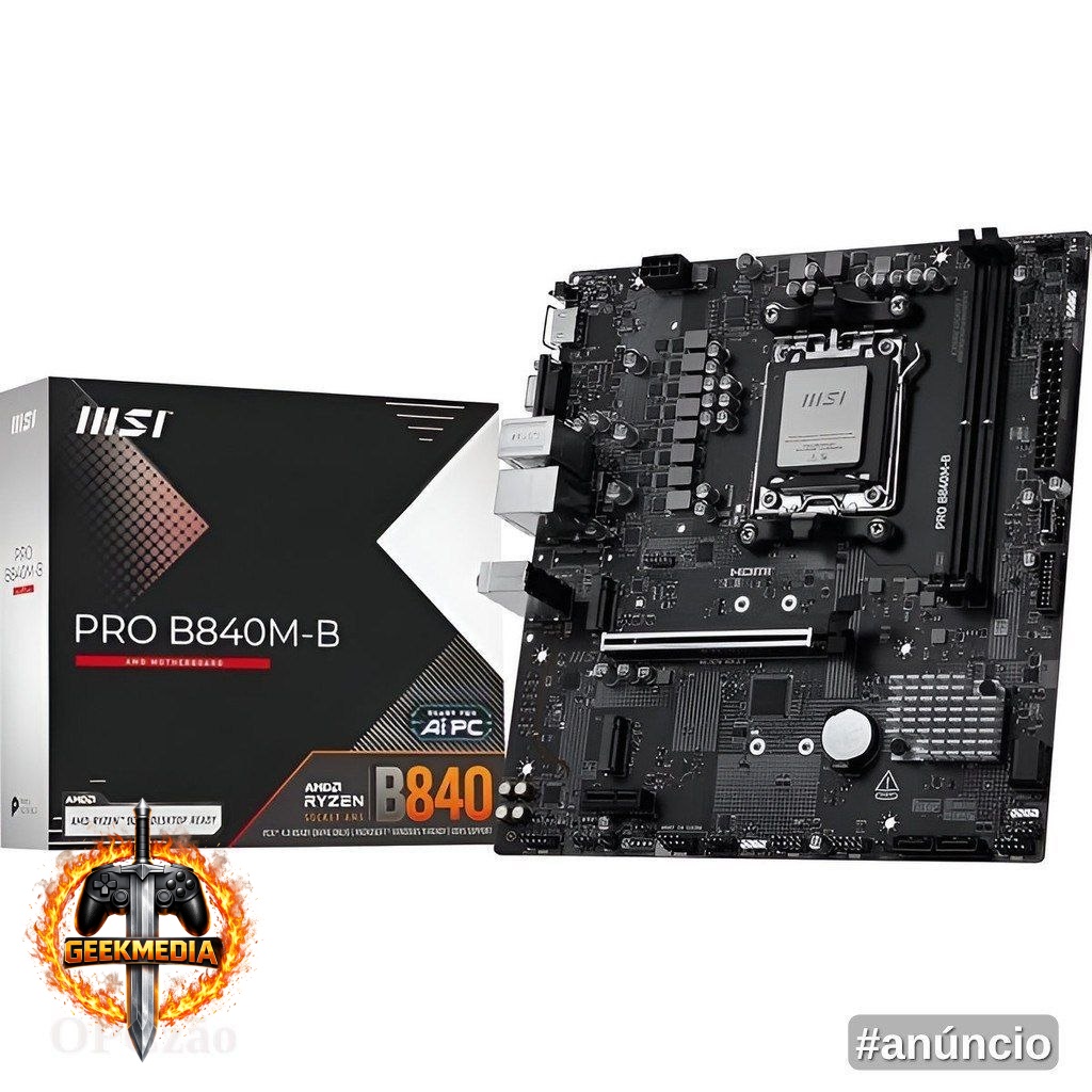 Placa-Mãe MSI PRO B840M-B AM5 DDR5 mATX
