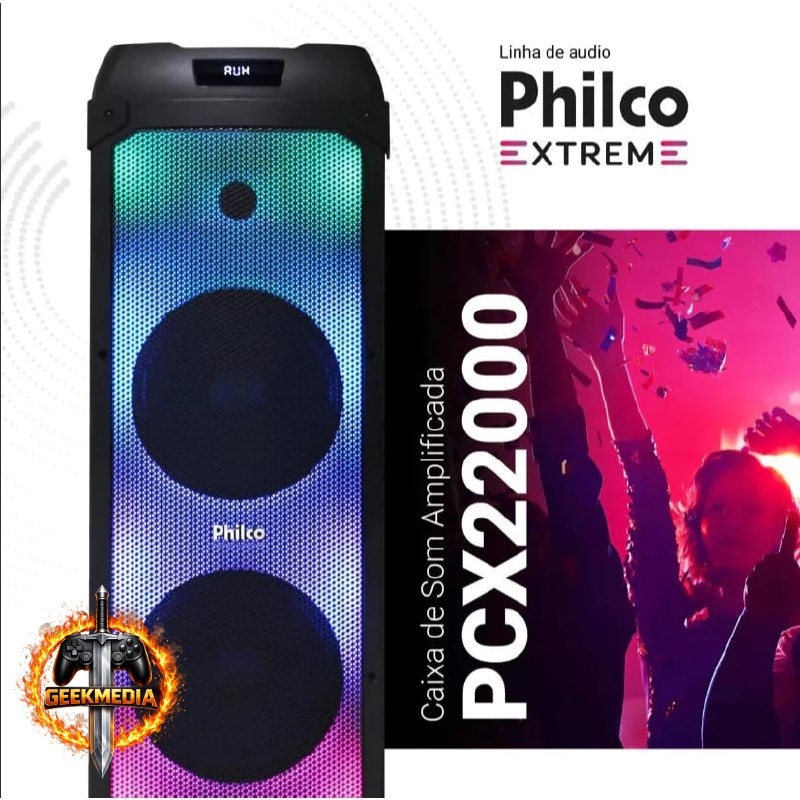 Caixa de Som Philco Extreme 2400W PCX22000 Bivolt
