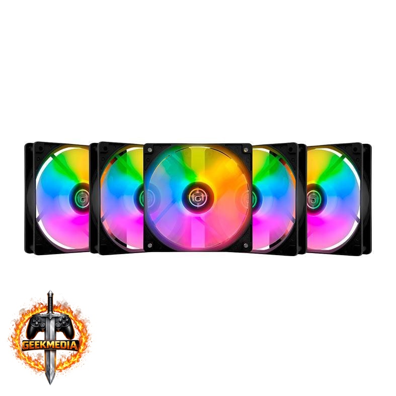 Kit 5 Ventoinhas TGT Striker Rainbow 120mm