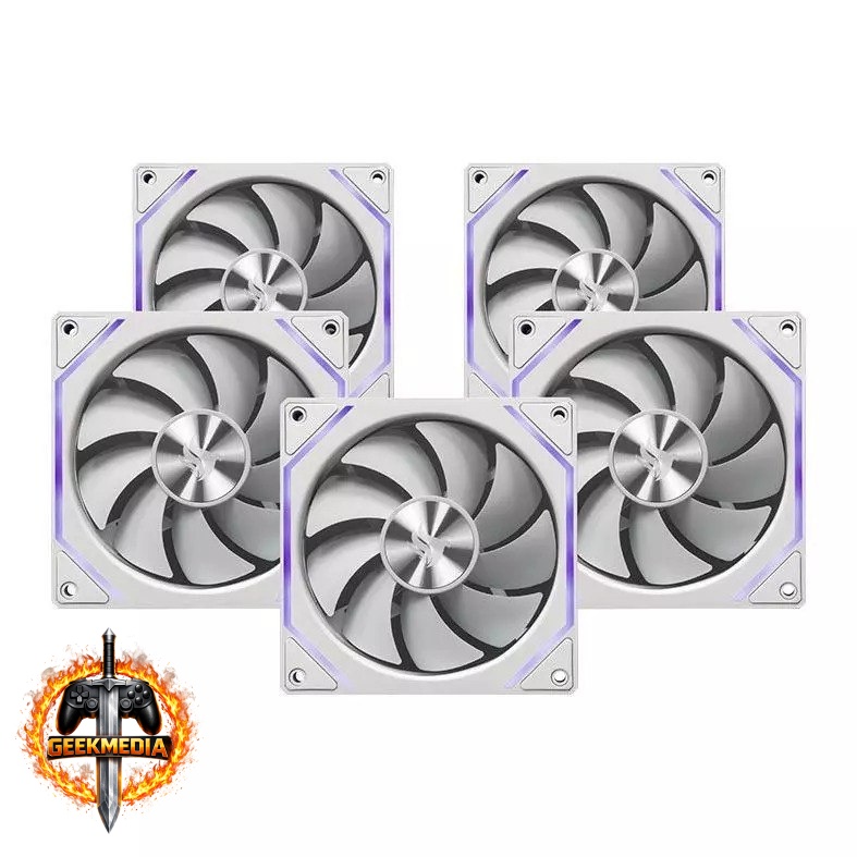 Kit 5x Ventoinha Pichau Ventus NX ARGB 120mm Branco