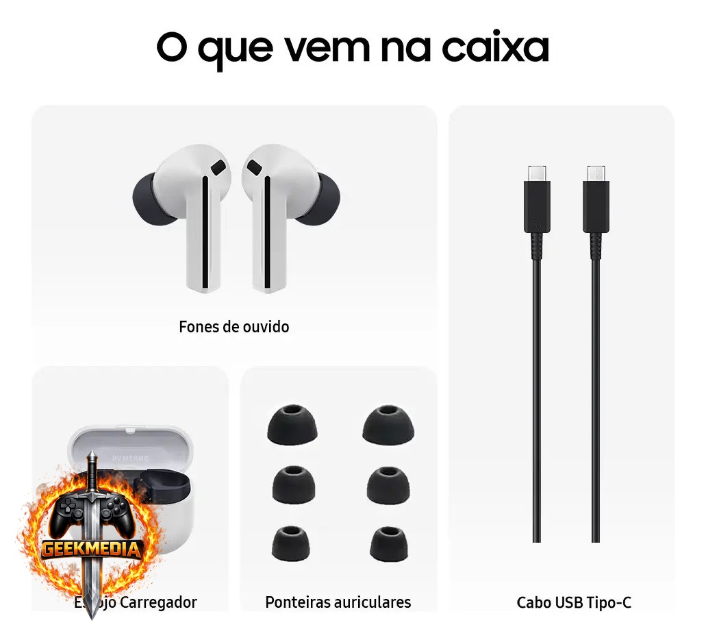 Fone de Ouvido Sem Fio Samsung Galaxy Buds3 FE